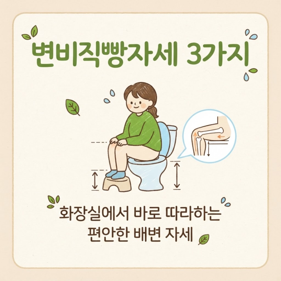 변비 직빵 자세