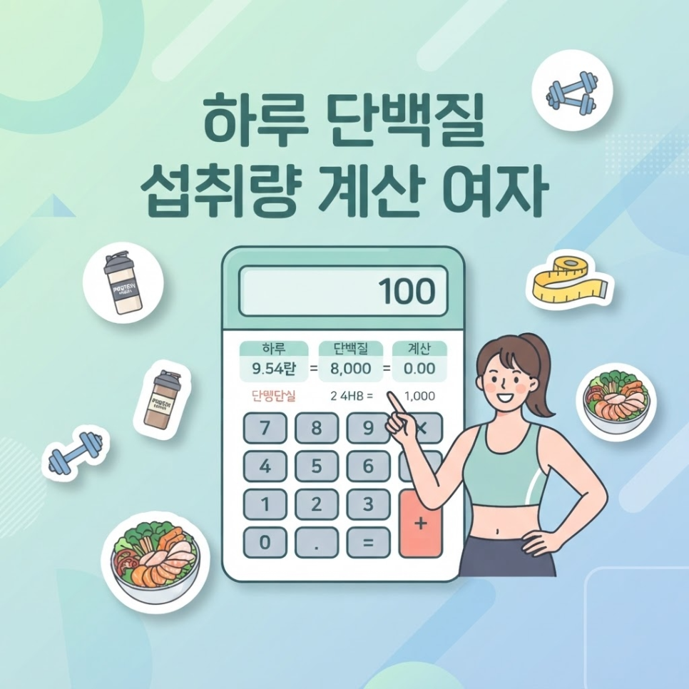 하루 단백질 섭취량 계산 여자
